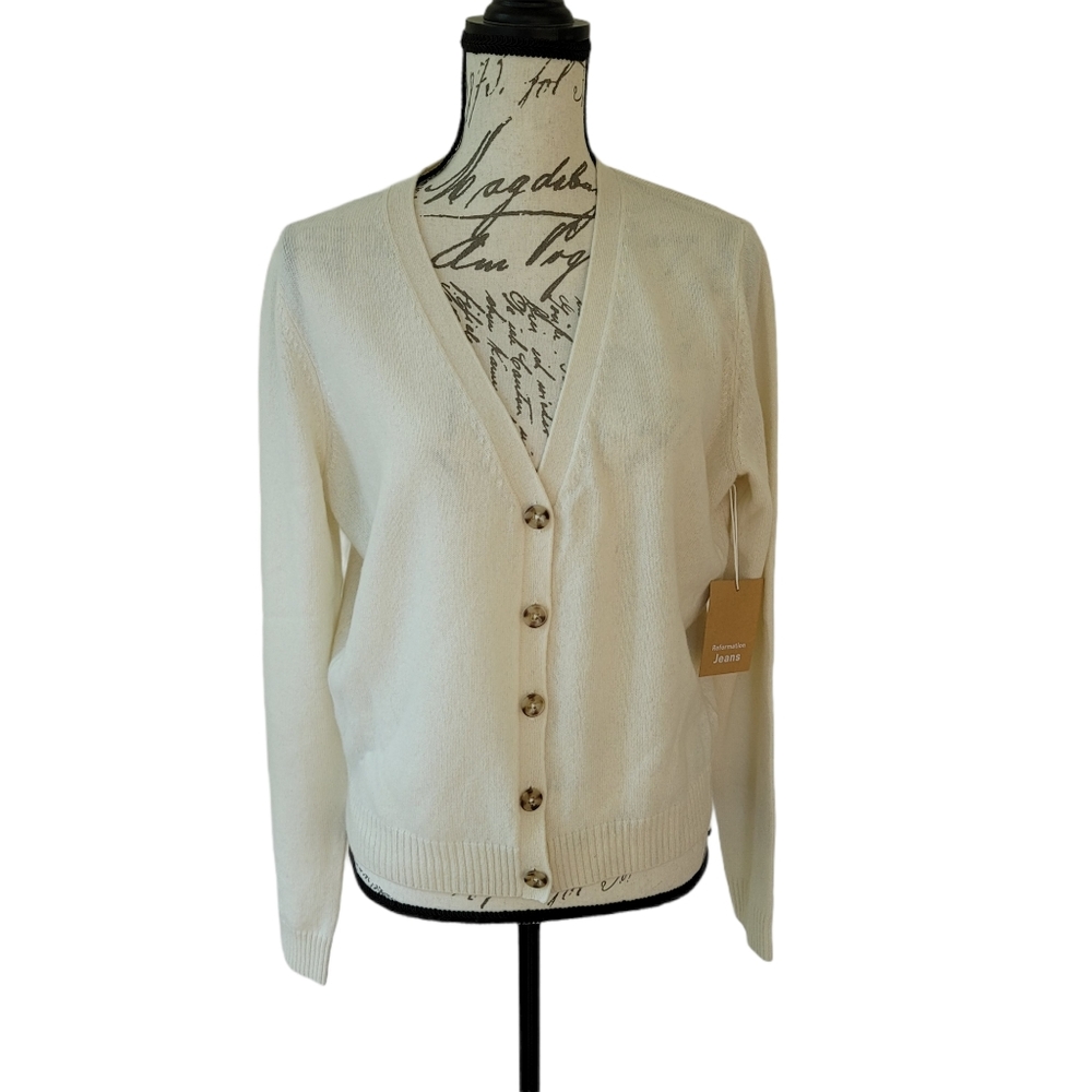 Reformation Cashmere Cardigan Top Sweater